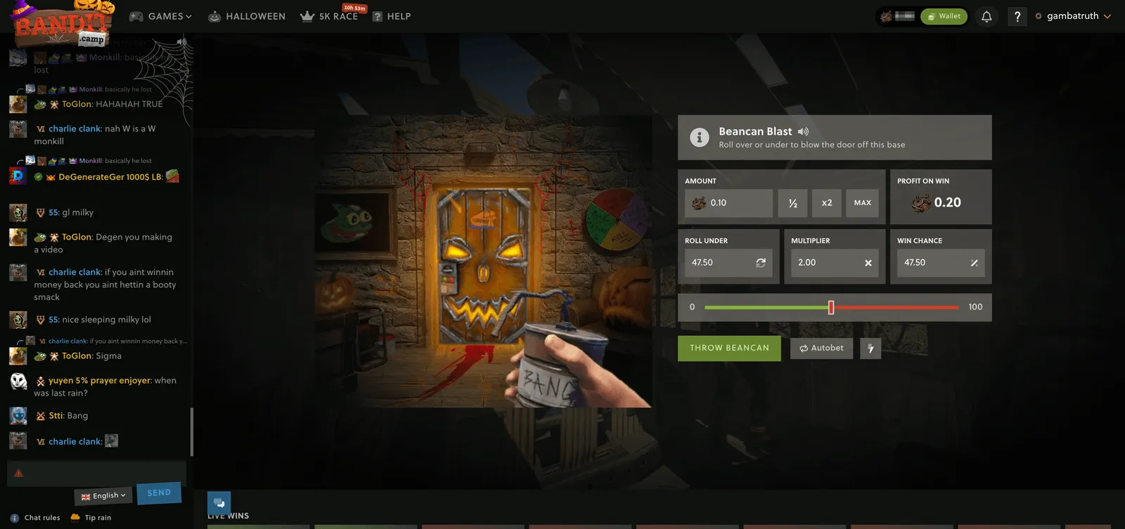 Bandit.camp Beancan Blast Dice Game