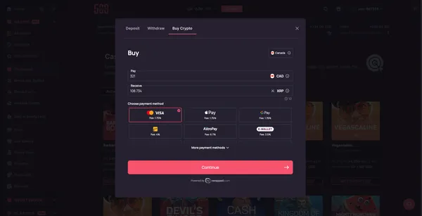 500 Casino Buy Bitcoin and Crypto Directly