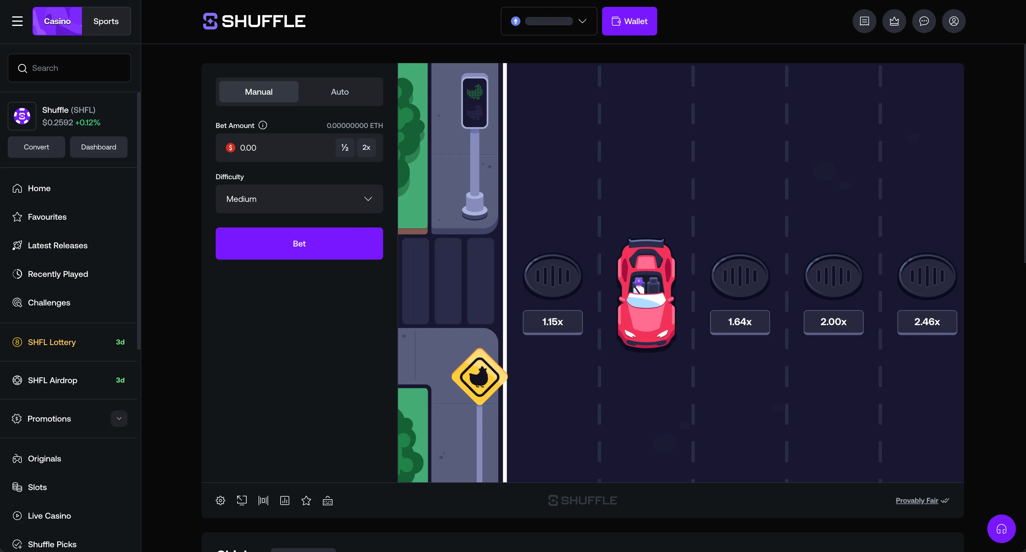 Shuffle Chicken game