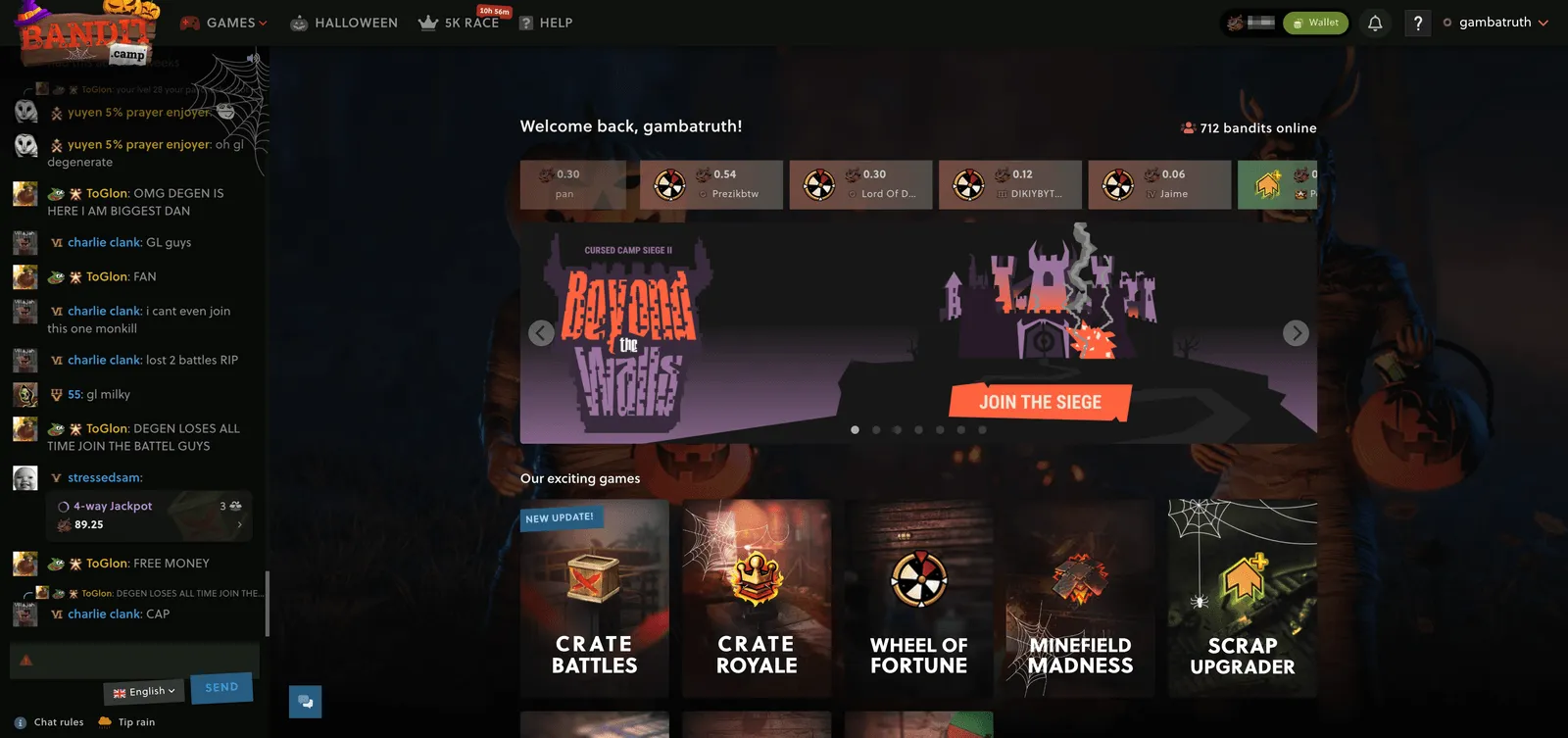 Bandit.camp Home Page