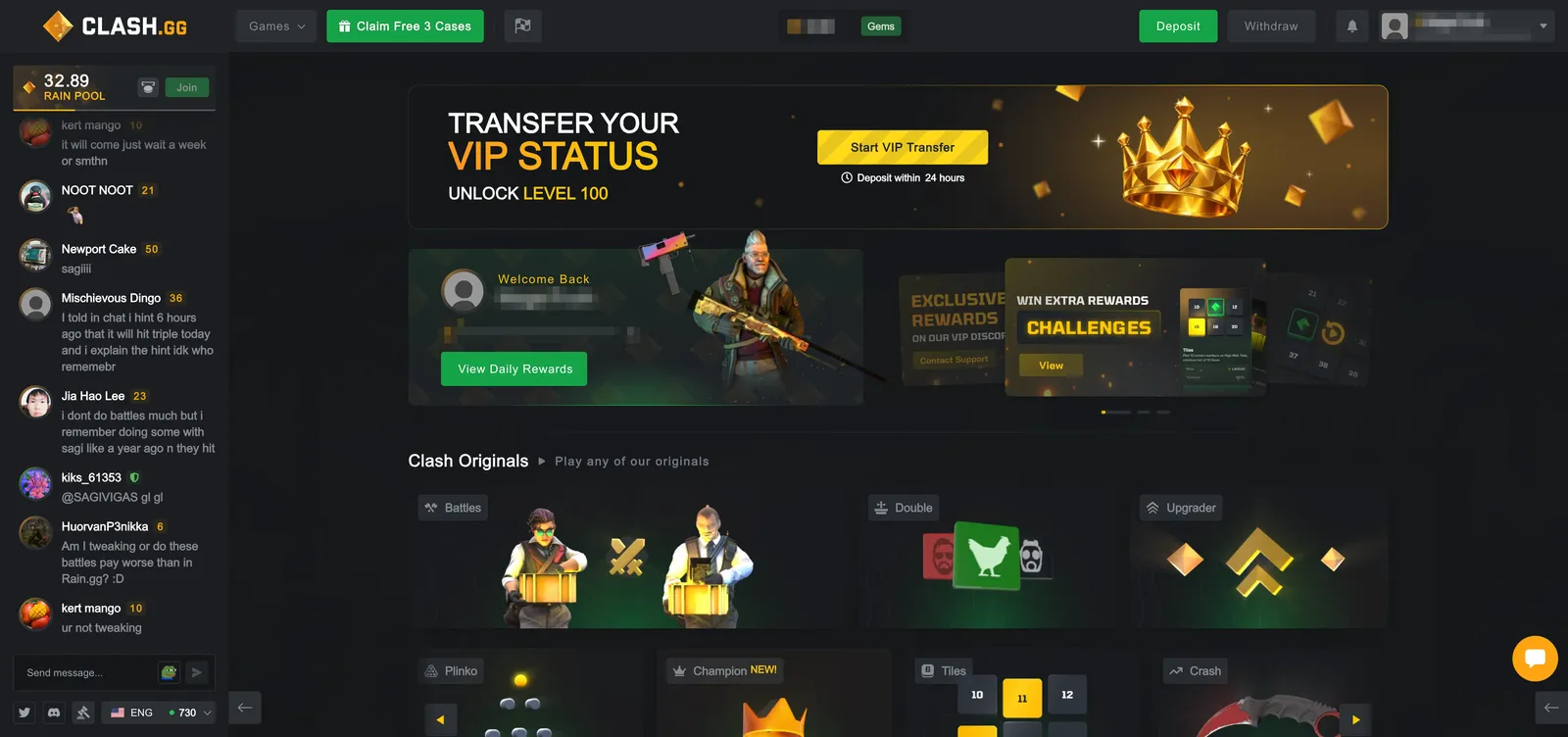 Clash.gg Home Page