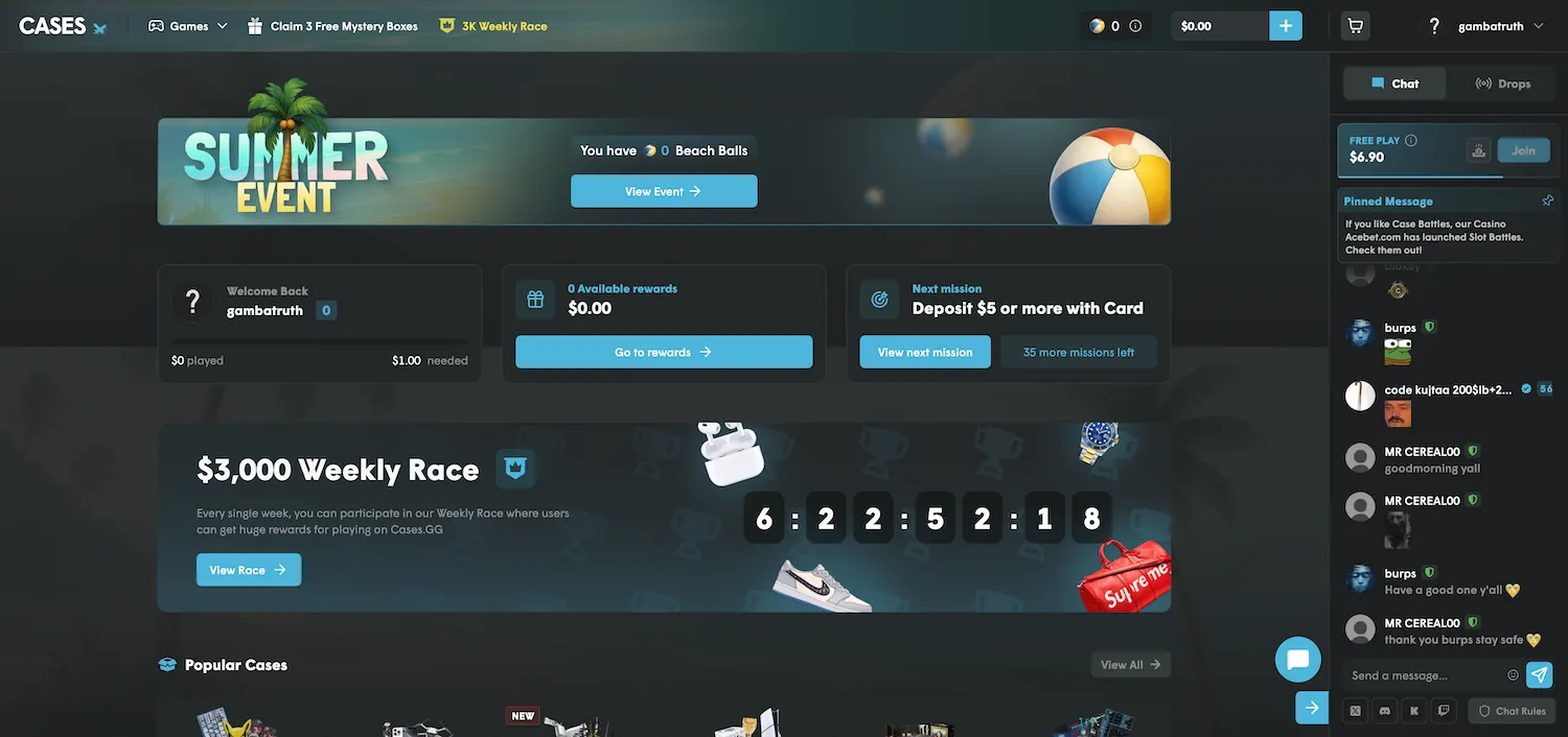 Cases.gg Home Page