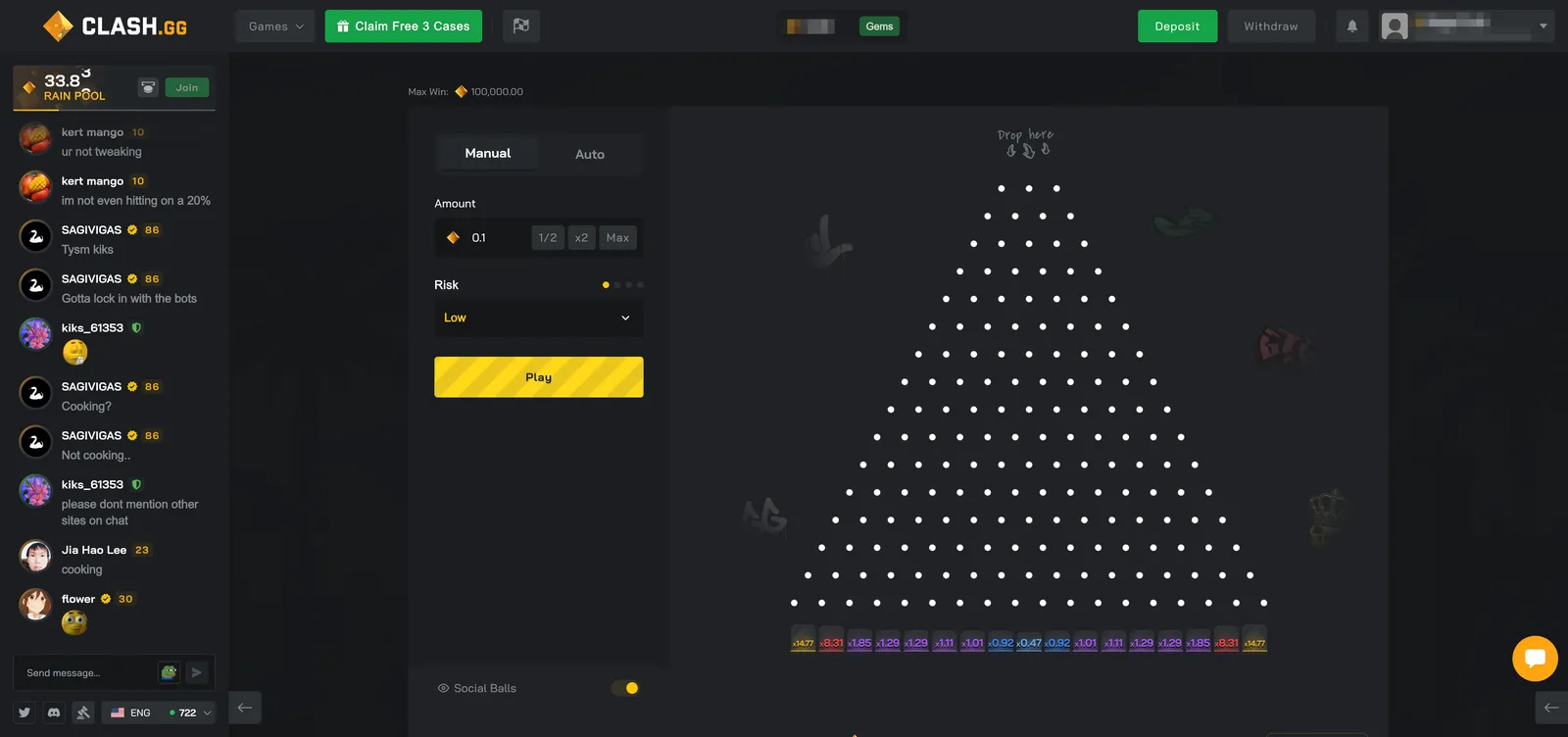 Clash.gg Plinko Game