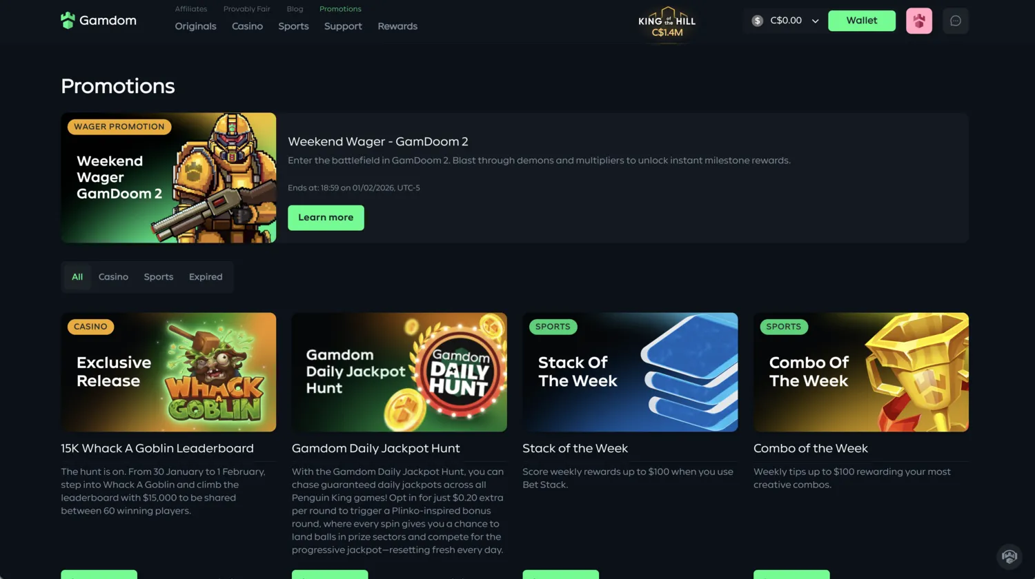 Gamdom Promotions