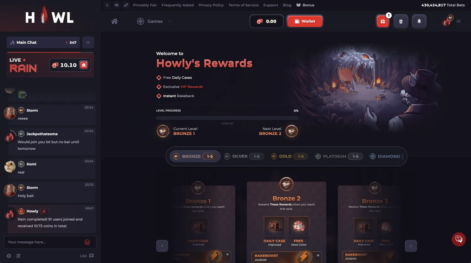 Howl VIP Rewards