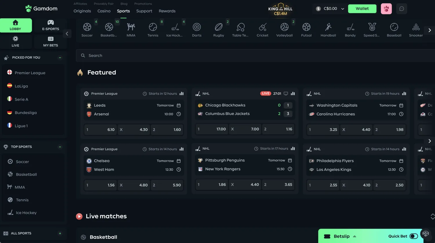 Gamdom Sportsbook