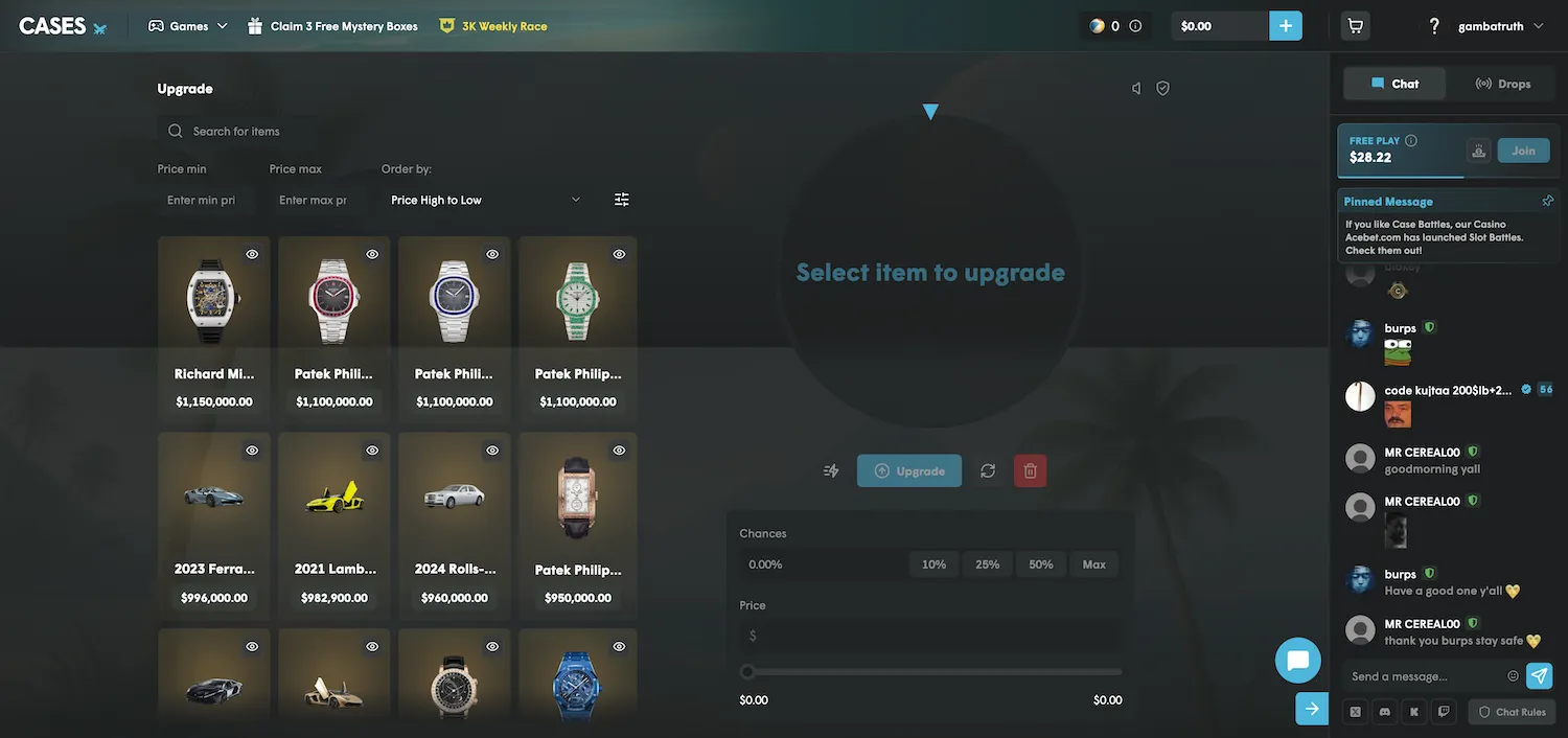 Cases.gg Item Upgrader