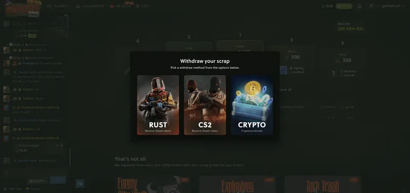Bandit.camp Withdrawal Options